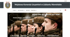 Desktop Screenshot of lidzbarkwarminski.wku.wp.mil.pl