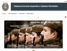 Tablet Screenshot of lidzbarkwarminski.wku.wp.mil.pl