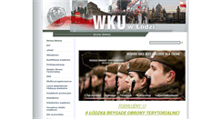 Desktop Screenshot of lodz.wku.wp.mil.pl