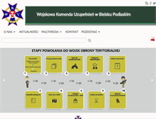 Tablet Screenshot of bielskpodlaski.wku.wp.mil.pl